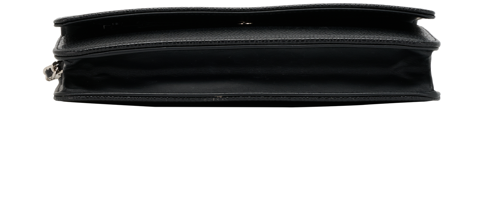 CC Timeless Wallet On Chain, &pound;1,600, Handbags, Black, Caviar Leather, Top view